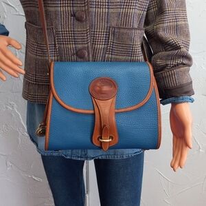Dooney & Bourke, 1993 AWL Essex Collection Crossbody Bag In French Blue RARE!!!